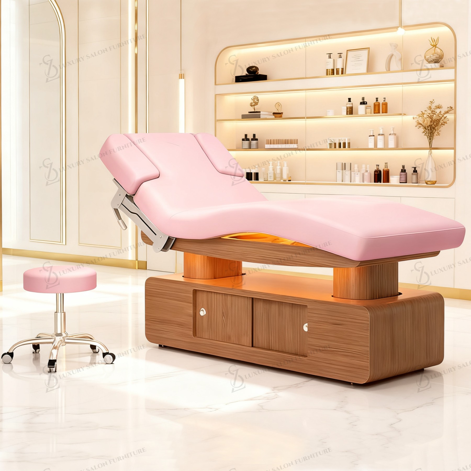 Spa Wellness Beauty - Luxus 3/4 Motoren Rosa Schönheit Bett