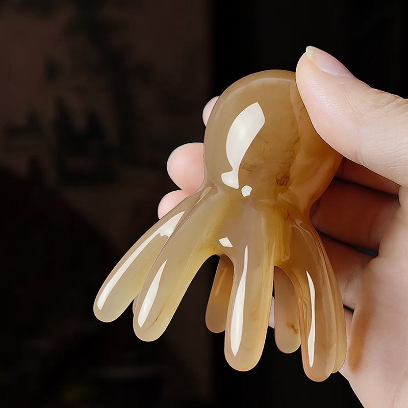 Spa Wellness Usa - 2 Stück Oktopus-Kamm aus Kunstharz, Kopfhaut-Meridian-Massagegerät