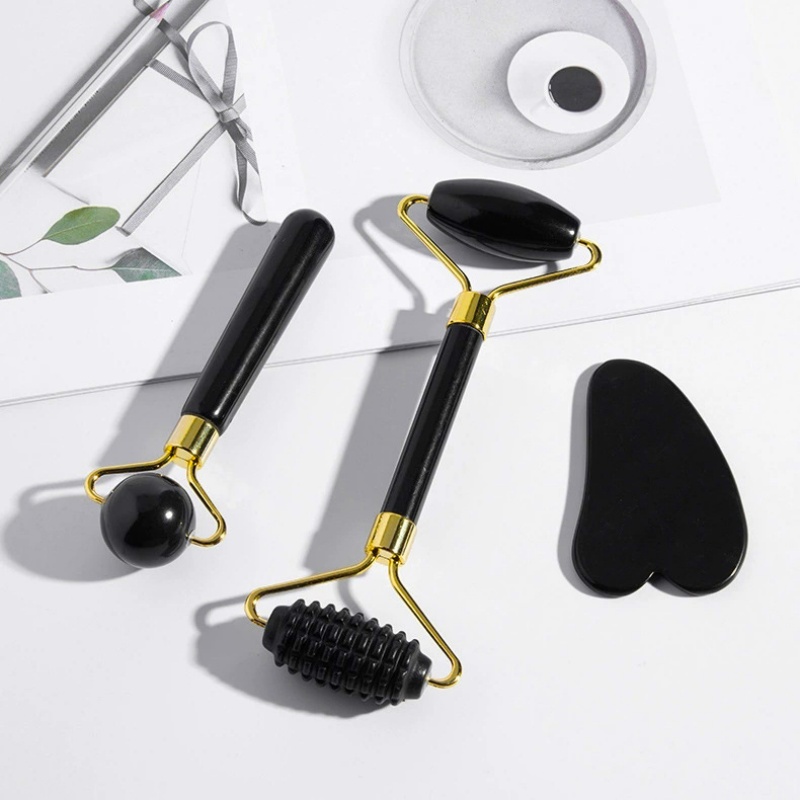Schwarzer Spiky Jade Roller &  – Jade Roller Stone Bewertung und Preis